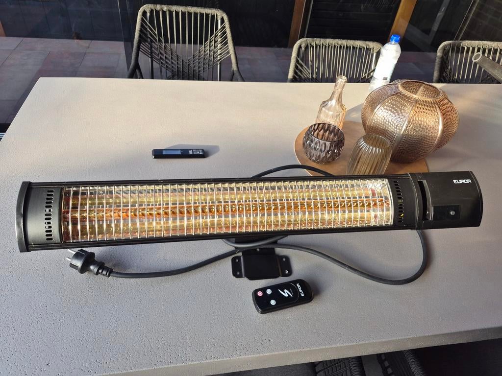 Elektrische terrasverwarming
Eurom 2000 Shadow Patioheater, Tuin en Terras, Terrasverwarmers, Draaibaar, Zo goed als nieuw, Wand