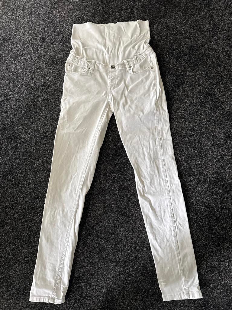 Witte Noppies zwangerschapsbroek - Maat 28 Slim fit, Ophalen, Wit, Maat 36 (S), Gedragen
