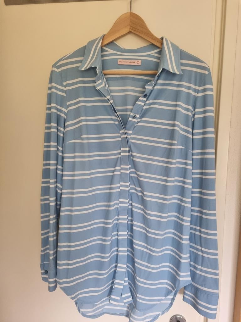 Studio Anneloes Travelstof Blouse Maat L, Studio Anneloes, Blauw, Maat 42/44 (L), Ophalen of Verzenden