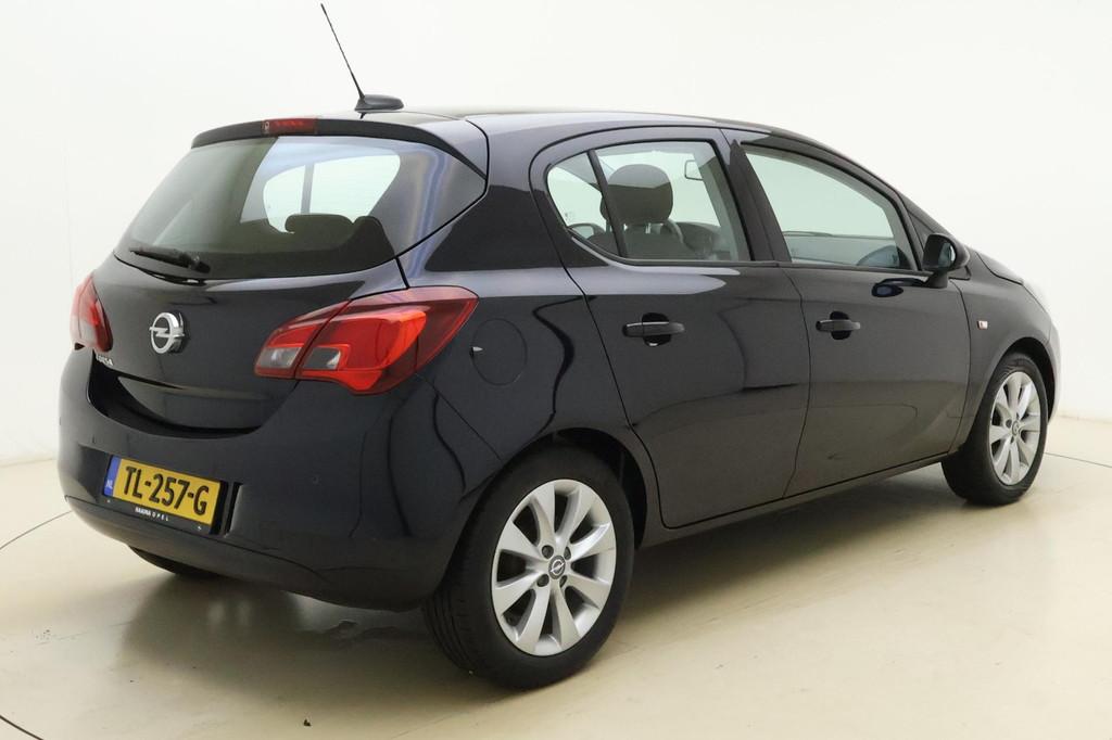 Opel Corsa 1.4 Favourite | Navigatie | Parkeersensoren | Lic, Auto's, Voorwielaandrijving, Gebruikt, 4 cilinders, Blauw