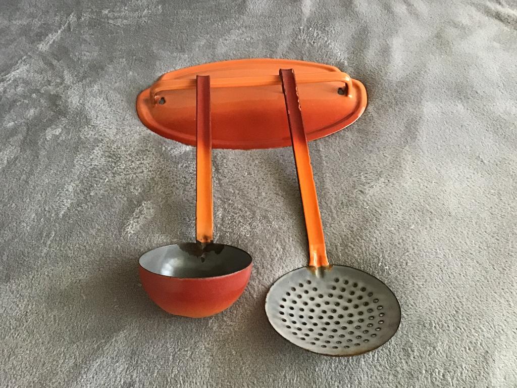 Lepelrek emaille, vintage, Antiek en Kunst, Ophalen of Verzenden