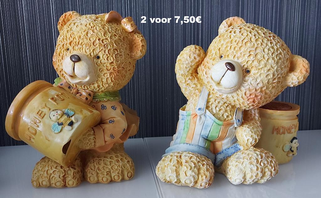 2 beren met honingpot, Ophalen of Verzenden, Gebruikt, Dier