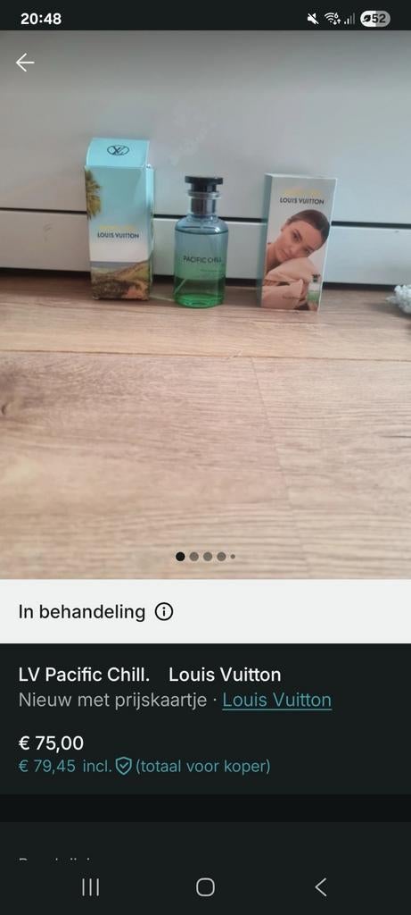 Louis Vuitton Pacific Chill Eau de Parfum 100ml, Verzenden, Zo goed als nieuw, Parfumfles, Gevuld