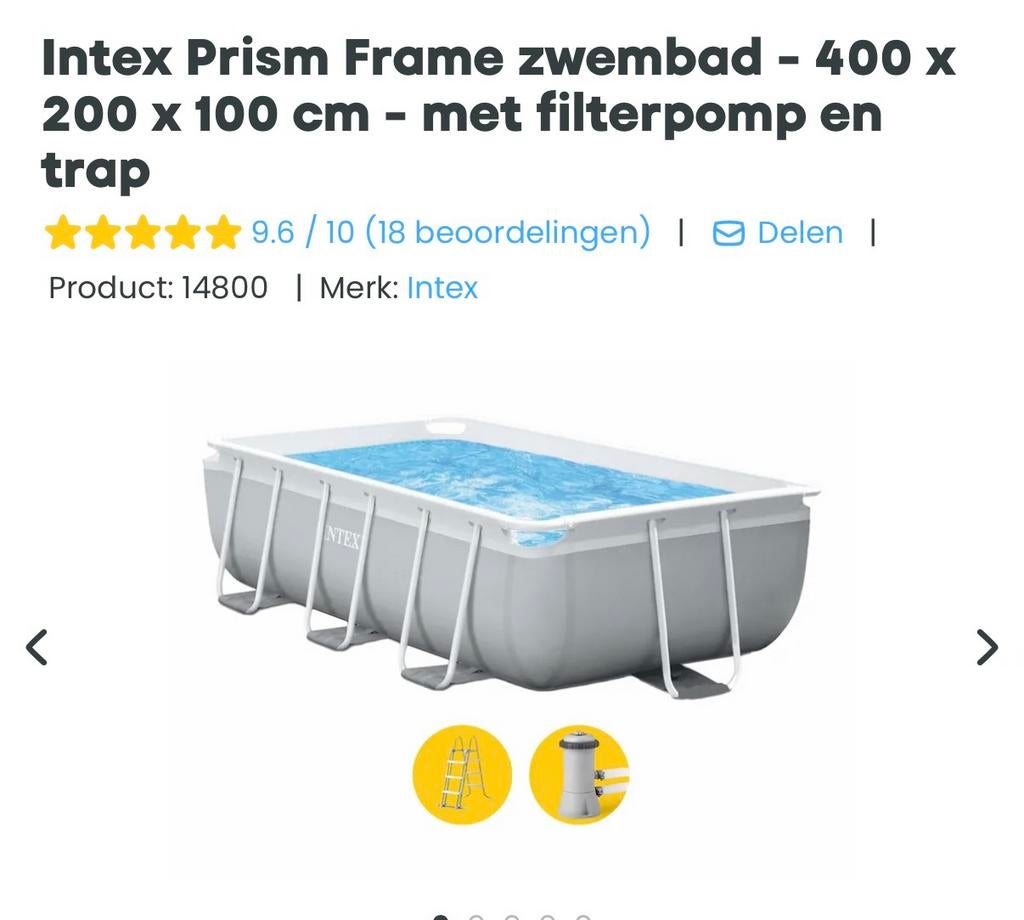 Zwembad, filter, zwembadtrap, warmtepomp en accessoires, Gebruikt, 200 tot 300 cm, Opzetzwembad, 200 tot 400 cm