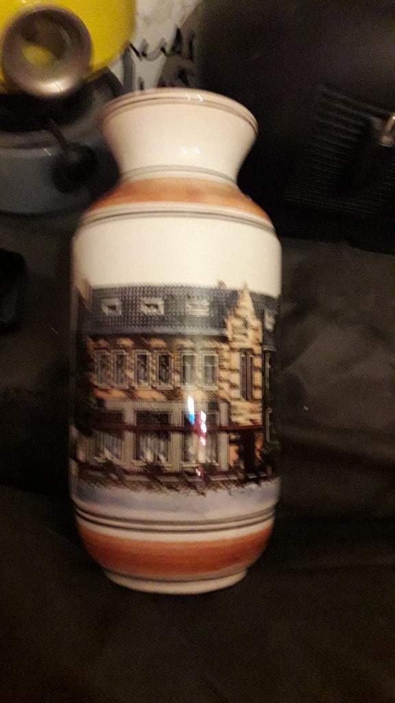 Oude vaas Kalkhuis Haarlem (Z159-143), Overige kleuren, Ophalen of Verzenden, Minder dan 50 cm, Glas