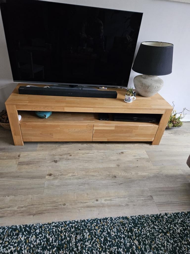 Stijlvolle tv-kast, televisie kast, Ophalen, 100 tot 150 cm, Modern, Scandinavisch, Eikenhout