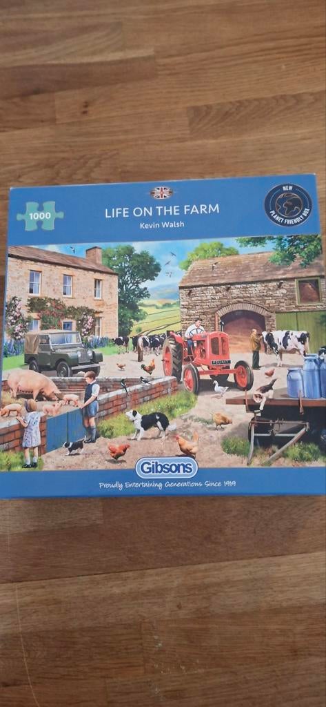 Twee Gibson Puzzels: Life on the Farm & Cities of the World, Ophalen of Verzenden, 500 t/m 1500 stukjes, Zo goed als nieuw, Legpuzzel