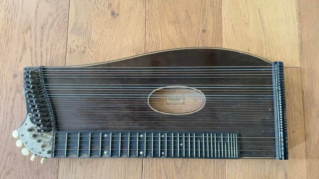 Concertciter, zither, tafelharp in originele houten kist, Muziek en Instrumenten, Ophalen of Verzenden, Gebruikt, Citer