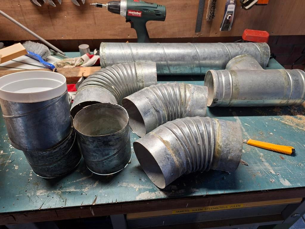 Spirobuis en hulpstukken, diameter 125mm, Ophalen