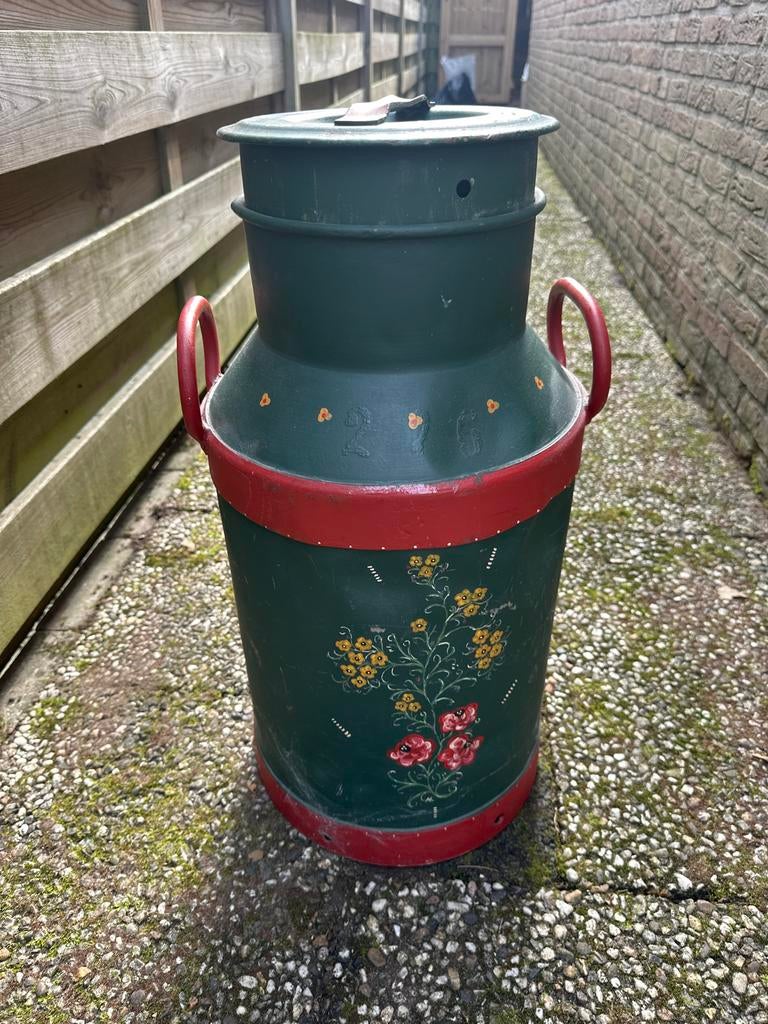 Decoratieve Melkbus met Bloemenmotief, Ophalen of Verzenden