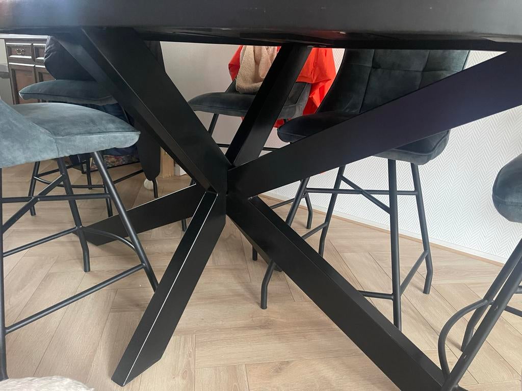 metalen onderstel voor hoge bar- of  eettafel, Huis en Inrichting, Tafels | Eettafels, Ophalen, Gebruikt, 100 tot 150 cm, 50 tot 100 cm