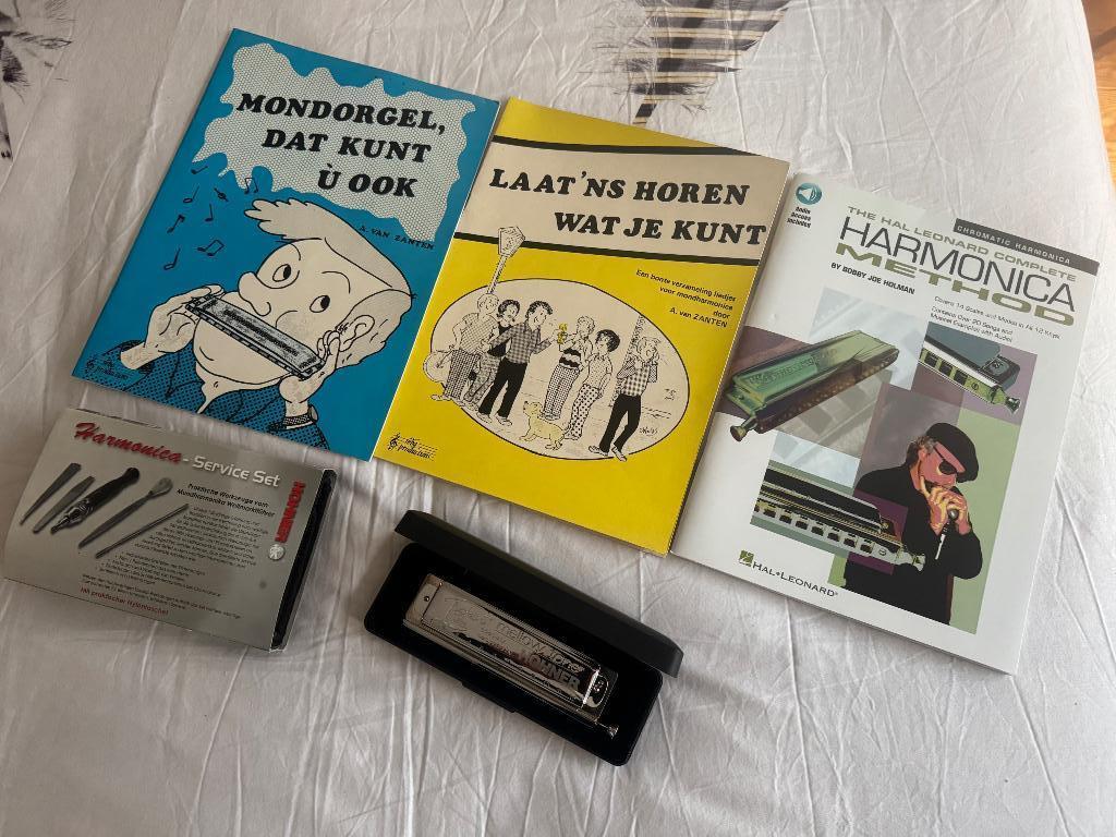 Hohner mondharmonica Mellow tone incl. Hohner service set, Muziek en Instrumenten, Blaasinstrumenten | Mondharmonica's, Ophalen of Verzenden