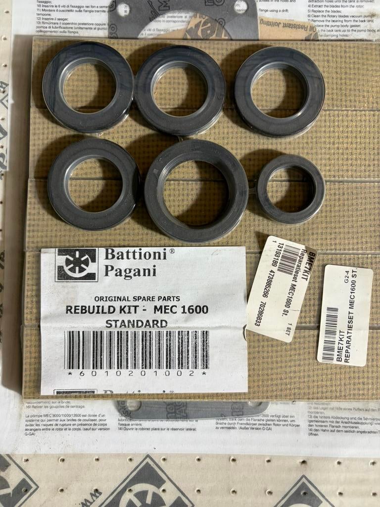 BME7KIT reparatieset MEC16000 St. vacuum pomp, Ophalen of Verzenden, Nieuw