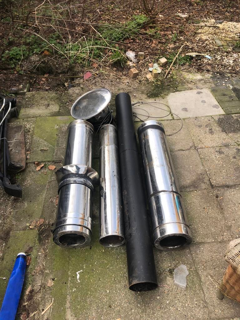 Kachelpijp set, Huis en Inrichting, Haarden, Ophalen, Gebruikt, Vrijstaande haard, Overige soorten