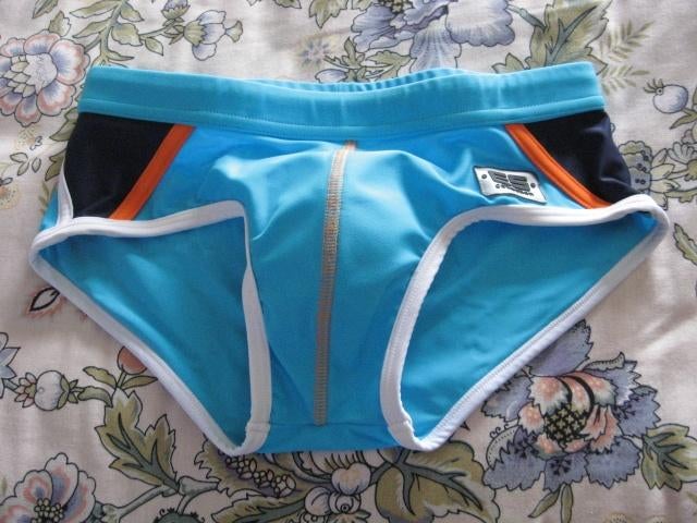 Te koop heren zwem slip ES, Verzenden, Maat 48/50 (M), Blauw, Zwemslip