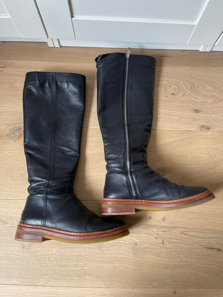 Laarzen van Shabbies, maat 41, Kleding | Dames, Schoenen, Ophalen of Verzenden, Zo goed als nieuw, Zwart, Hoge laarzen