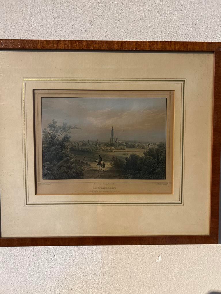 Ets van Amersfoort, gezien vanaf den Appelenweg, Ophalen, Ingelijst, 1800 - 1899, Ets