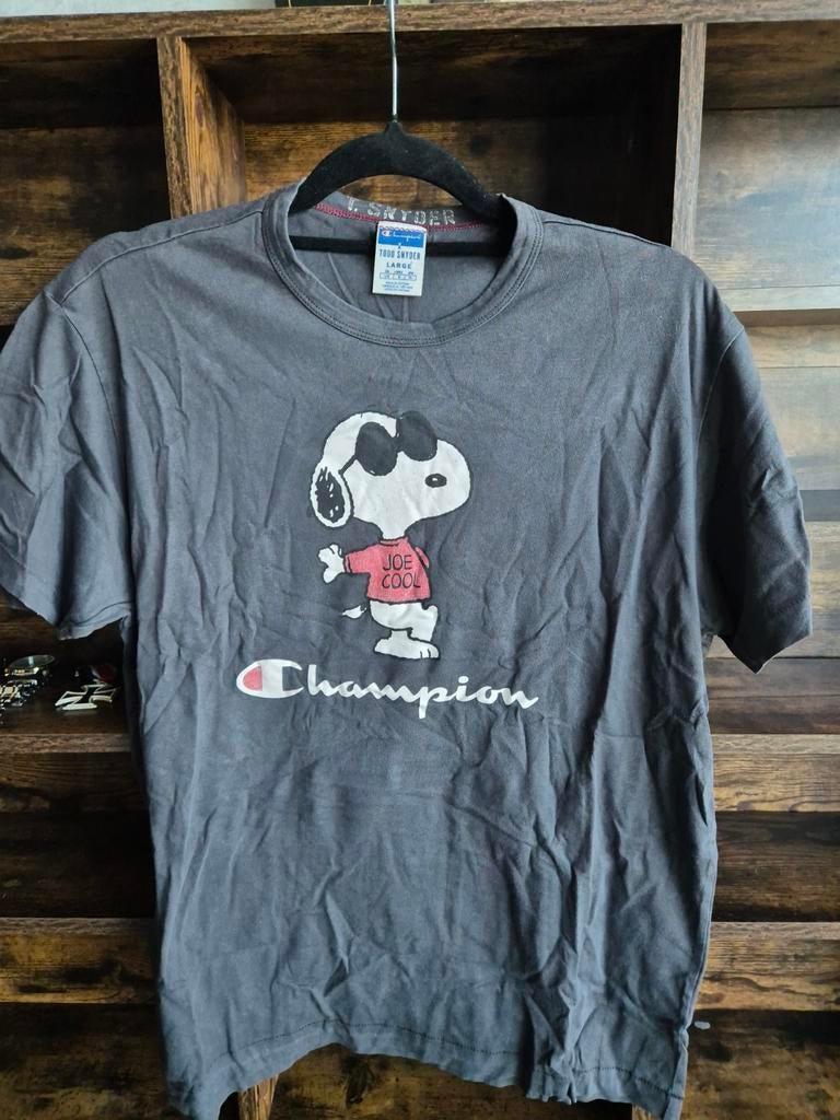 Todd Snyder x Champion Snoopy Joe Cool T-shirt Maat L, Ophalen of Verzenden, Zo goed als nieuw, Maat 52/54 (L), Grijs