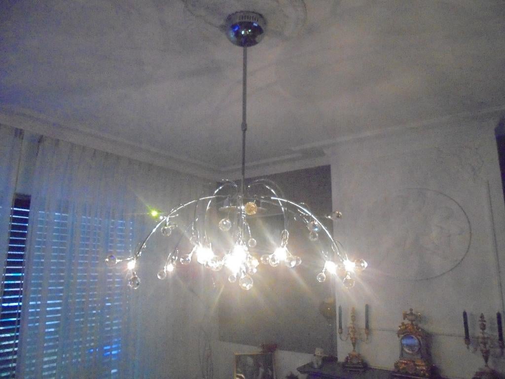 zwarosky plafonlamp 12 lichtpunten, Ophalen, Zo goed als nieuw, Metaal