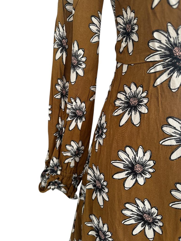 Fabienne Chapot jurk L, Bruin, Ophalen of Verzenden, Zo goed als nieuw, Onder de knie