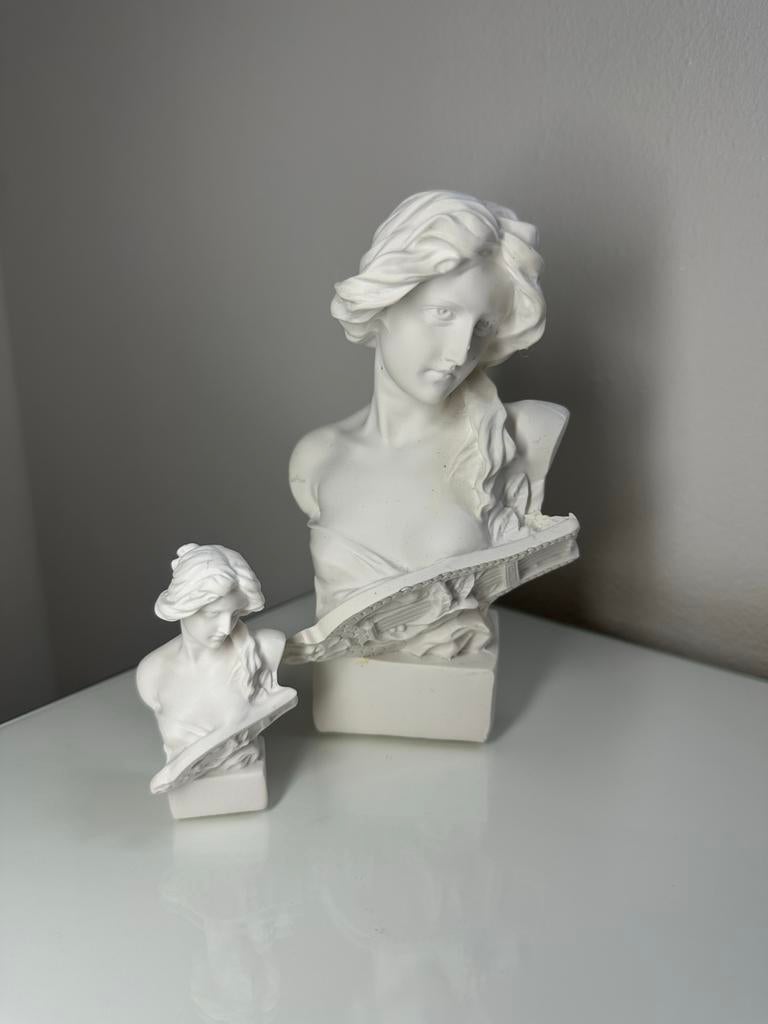 GRIEKSE BEELDEN - 3 STANDBEELDEN | Justitia | Greek | Buste, Ophalen of Verzenden