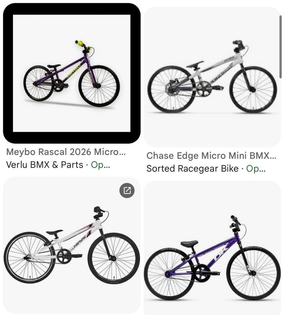 GEZOCHT Micro Mini BMX 18 inch, Ophalen, Gebruikt, Staal, 16 tot 20 inch