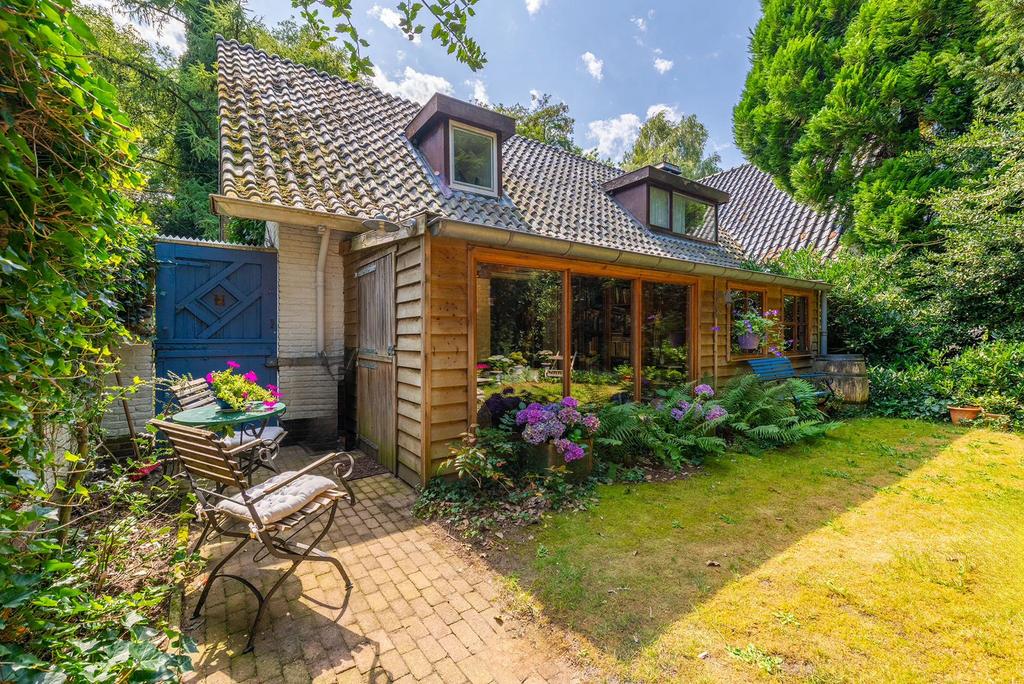 Houten aanbouw-schuur-serre te koop, Ophalen, Gebruikt, Schuur