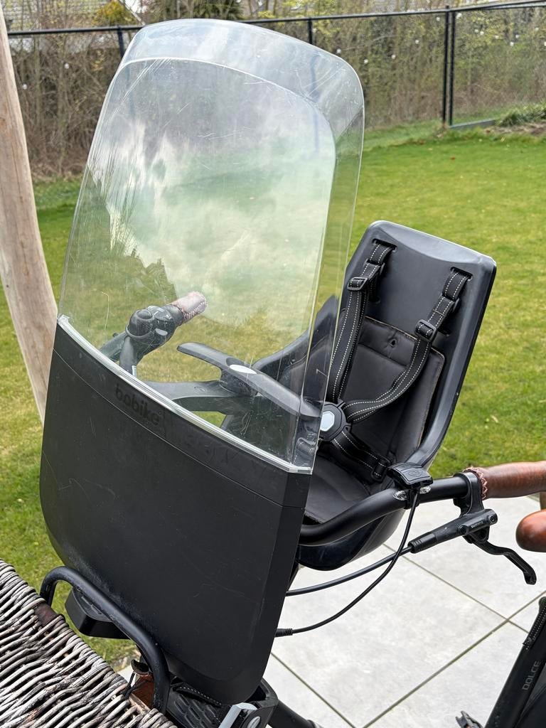 Bobike exclusive mini plus fietsstoeltje met windscherm, Fietsen en Brommers, Fietsaccessoires | Fietsstoeltjes, Ophalen, Gebruikt