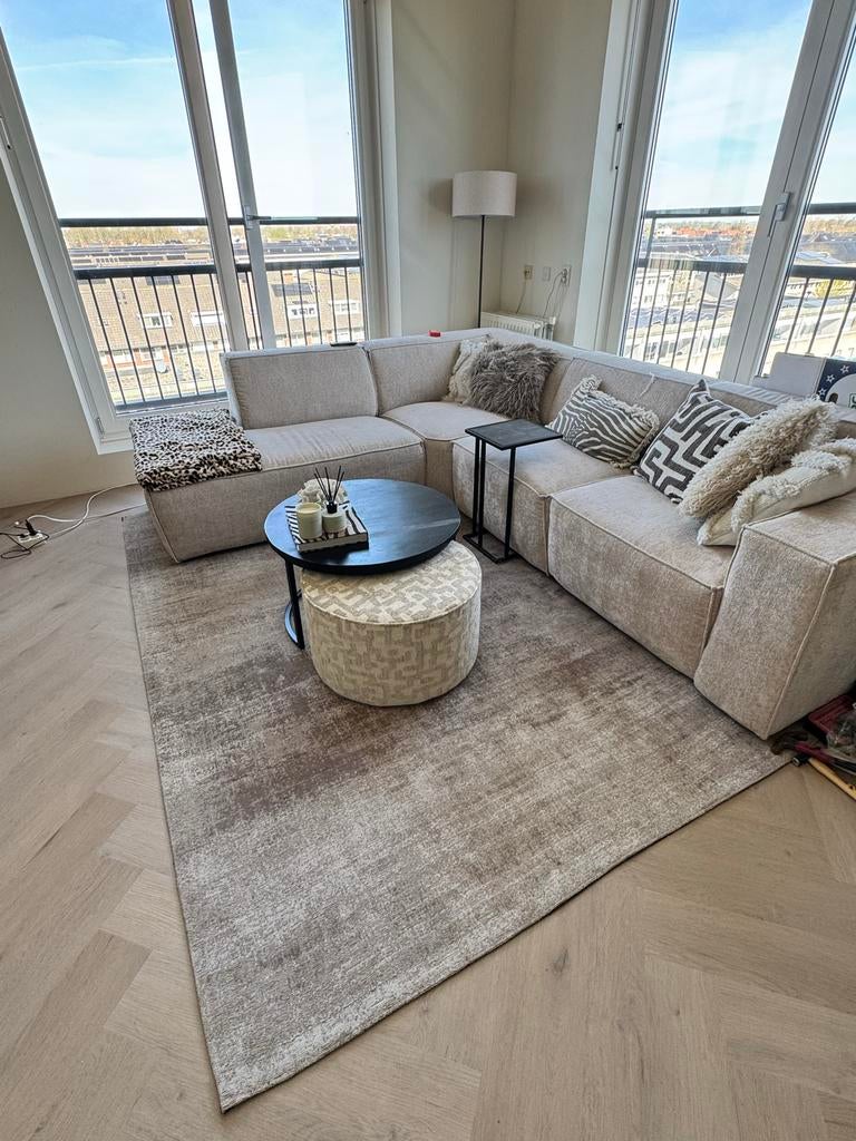 Vloerkleed Kwantum Gallup beige 200 x 290 cm, Huis en Inrichting, Ophalen, Beige, Zo goed als nieuw, 200 cm of meer