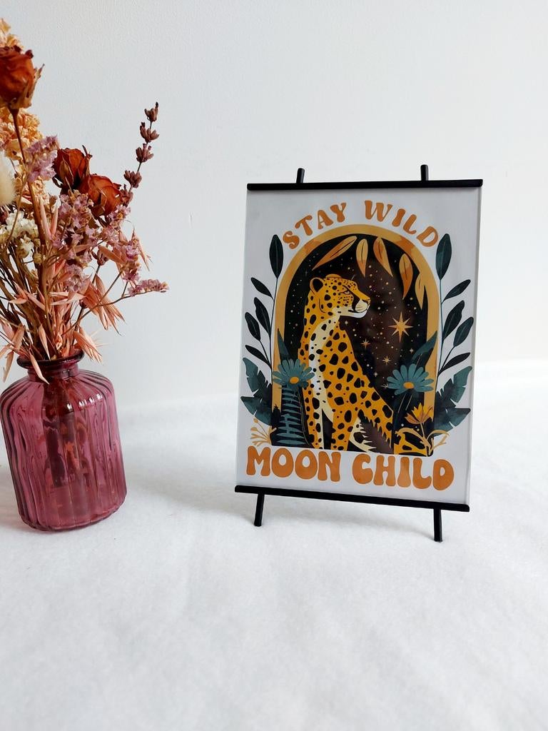 Decoratieve kunstprint "Stay Wild Moon Child", Minder dan 50 cm, Oorspronkelijke maker, Onbekend, Nieuw