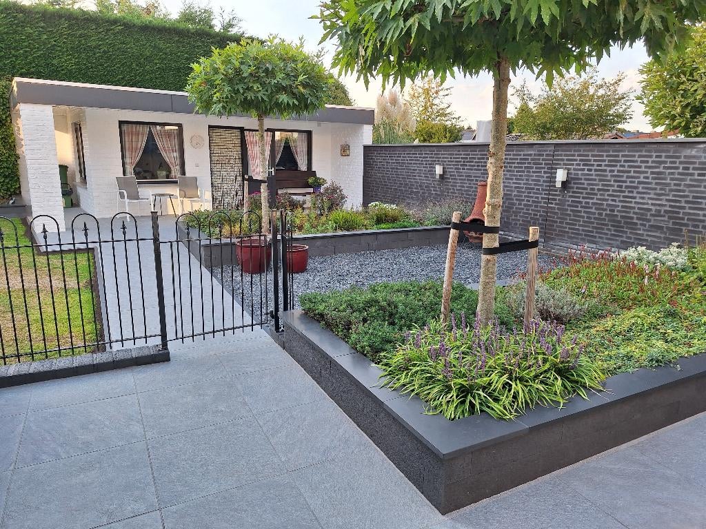 vijverranden muurafdekkers zwart kleurvast basalt actie, Ophalen of Verzenden, Nieuw