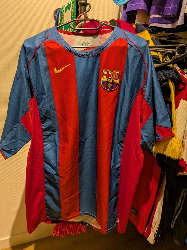 Barcelona thuisshirt 2004-2005 XL - Ronaldinho, Eto'o, Puyol, Sport en Fitness, Voetbal, Gebruikt, Shirt, Maat XL, Ophalen of Verzenden
