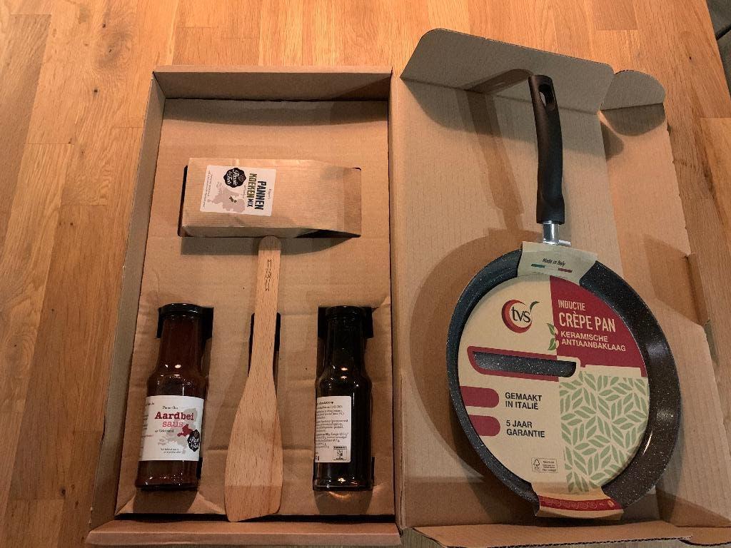 Pannekoeken bakset, Inductieplaat, Ophalen of Verzenden, Koekenpan of Braadpan, Nieuw