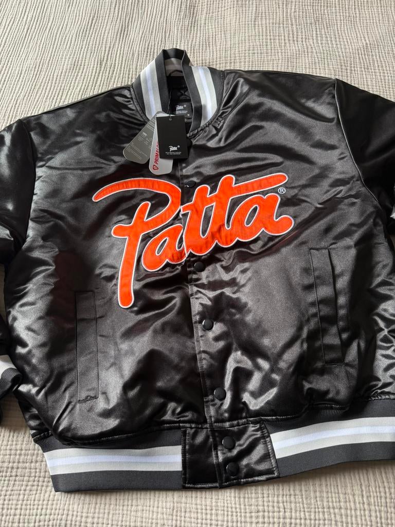 Patta Classic Satin Bomberjack, Kleding | Heren, Ophalen of Verzenden, Nieuw, Maat 48/50 (M), Zwart
