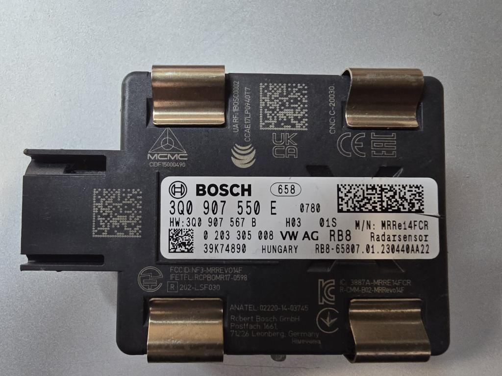 VW Audi Seat Skoda VAG ACC Radar Sensor 3Q0907550E, Niet ingevuld, Gebruikt, Volkswagen, Niet ingevuld