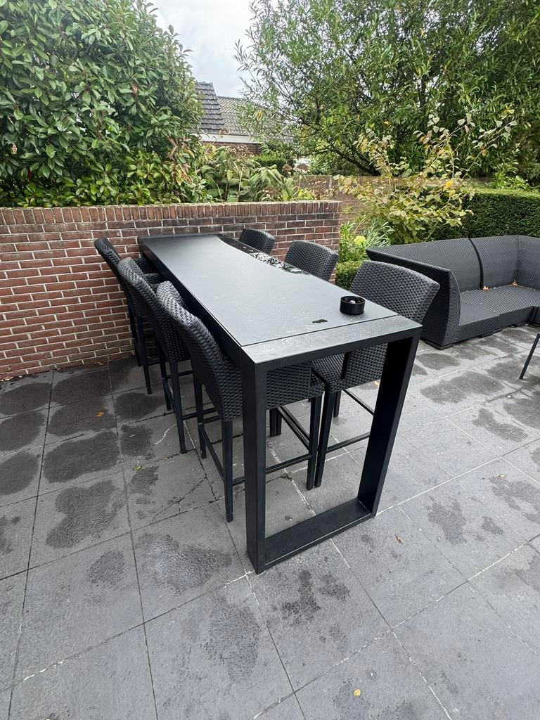 Borek hoge tuintafel, Ophalen, Nieuw, Rechthoekig, Wicker