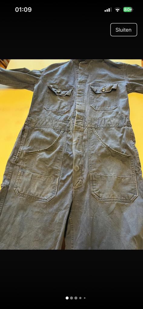 Sandlor maat 46 blauwe overal, Tuin en Terras, Ophalen of Verzenden, Gebruikt, Kinderen, Overall