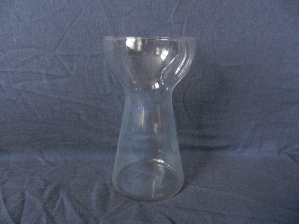 Leerdam / Maastricht helder bollen glas hyacinthen vaas 15,3, Ophalen of Verzenden