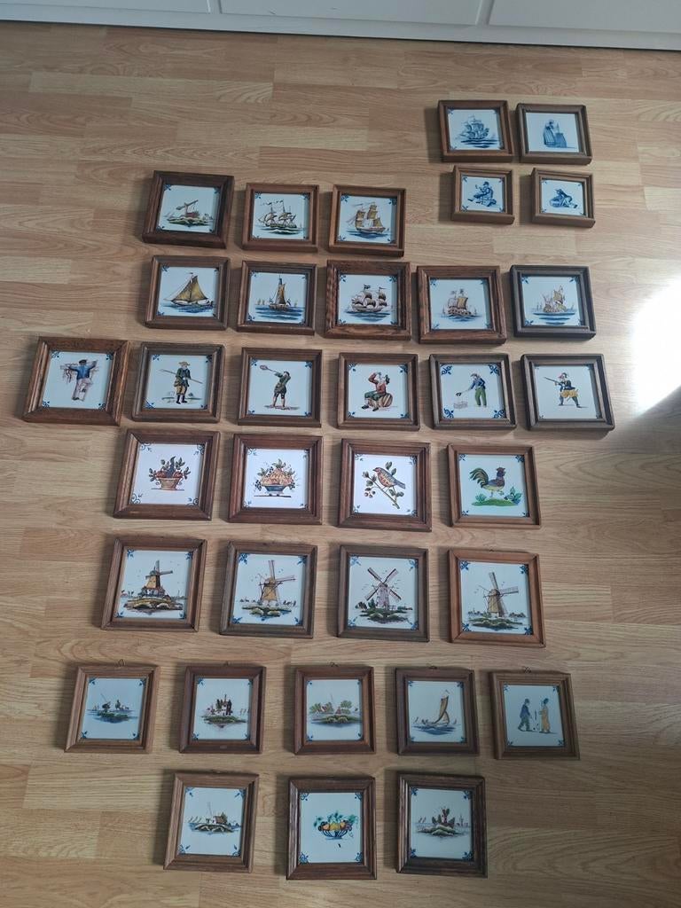 Koninklijke Tichelaar tegels in lijstjes, Antiek en Kunst, Antiek | Wandborden en Tegels, Ophalen of Verzenden