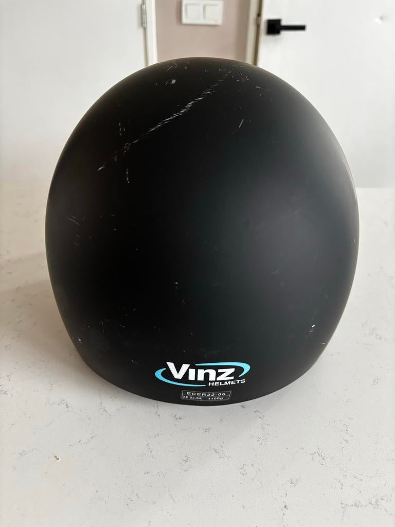 VINZ Duoro Scooterhelm Mat Zwart Maat XS, Fietsen en Brommers, Brommerhelmen, Gebruikt, Extra small of kleiner, Ophalen of Verzenden