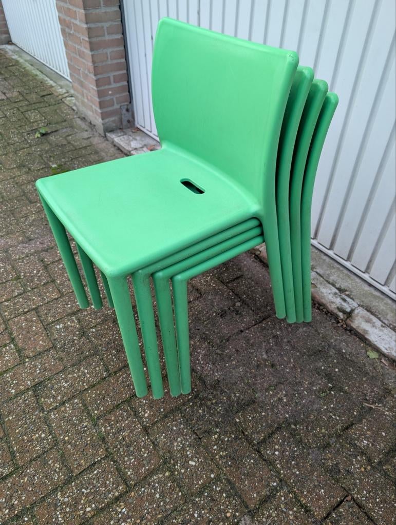 Magis Air Chair groen | Italiaans design | stapelbaar, Ophalen of Verzenden, Zo goed als nieuw, Kunststof, Stapelbaar