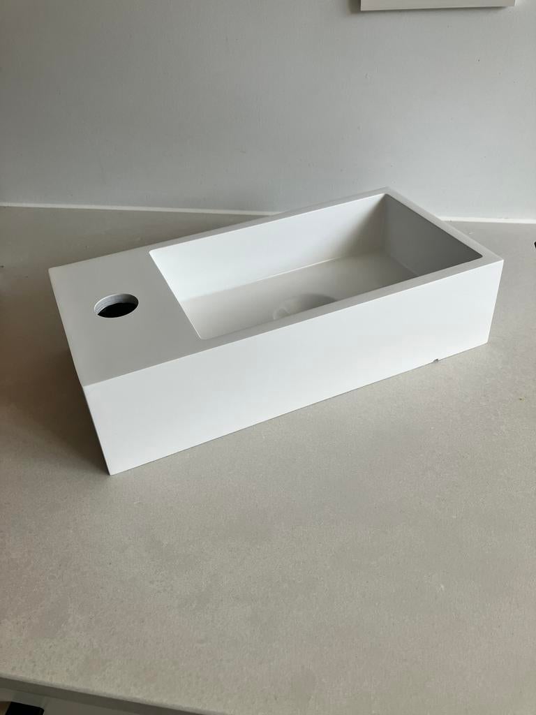 Fonteintje wit links 36x18x9 . Mini schade., Huis en Inrichting, Keuken | Keukenelementen, Ophalen, Minder dan 50 cm, Wit, Nieuw