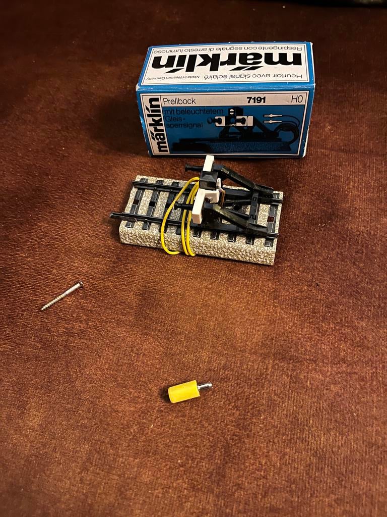 Marklin 7191 Prellbock met verlichting H0, Wisselstroom, Gebruikt, Verzenden, Overige typen