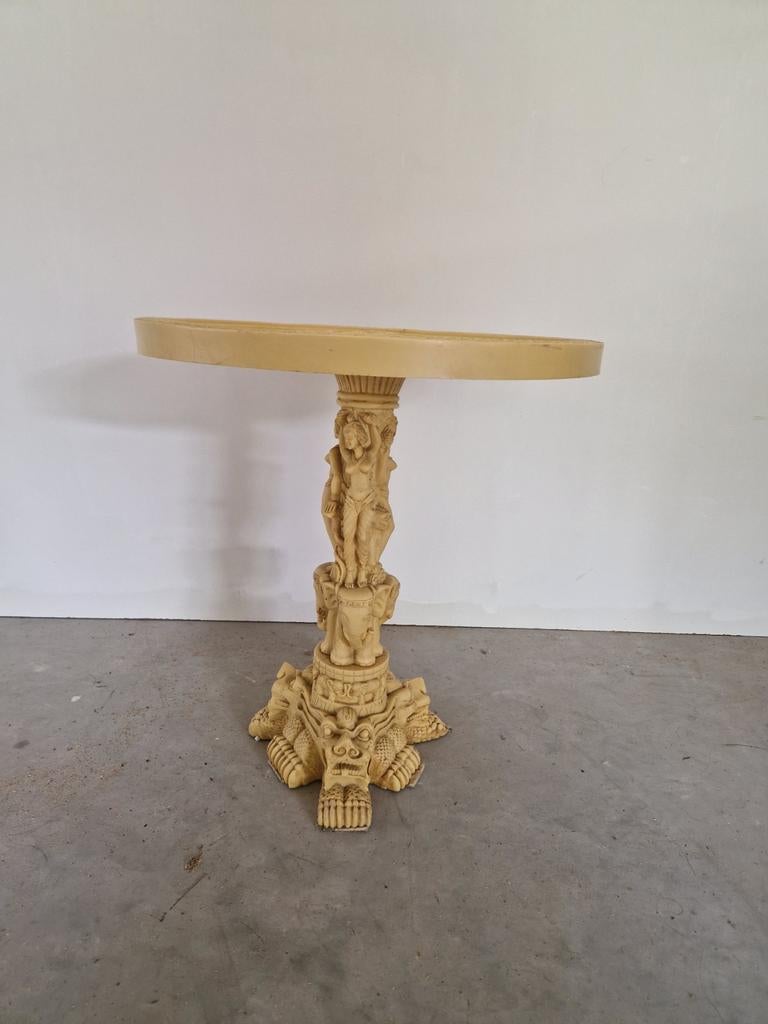 Chinese ivorine bijzettafel draken, 45 tot 60 cm, Minder dan 55 cm, Ophalen of Verzenden, Onbekend