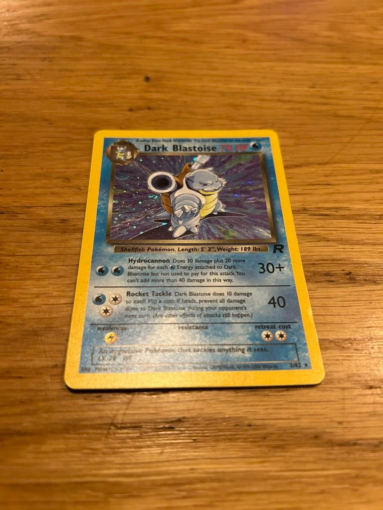 Dark Blastoise 3/82.  Team rocket set 2000, Ophalen of Verzenden, Zo goed als nieuw