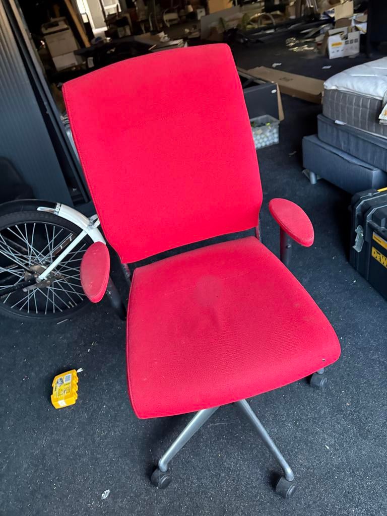 Rode bureaustoel, Ophalen, Gebruikt, Rood, Bureaustoel