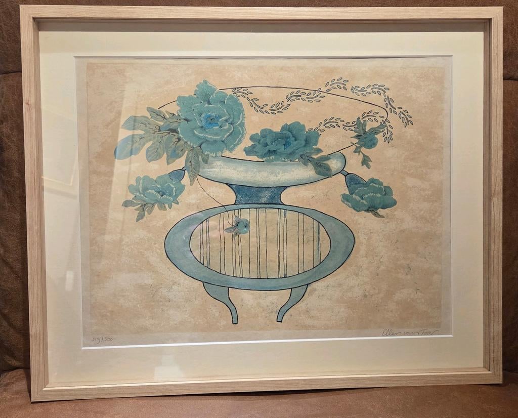 Zeefdruk Ellen van Toor - Herfst schaal, Ophalen