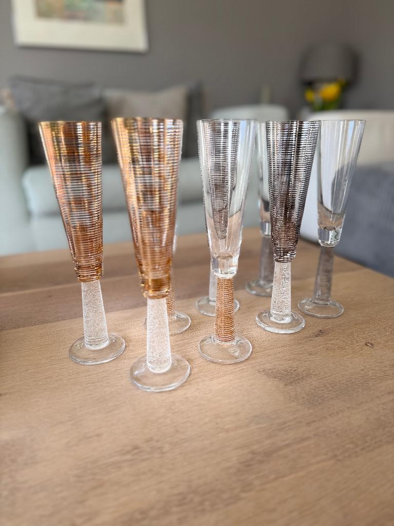 Champagne glazen - Orrefor, Ophalen, Zo goed als nieuw, Overige typen