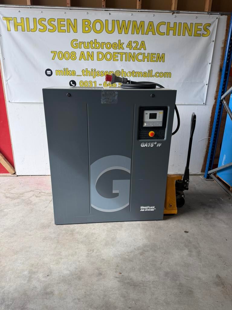 Te koop Atlas Copco GA15 FF, 100 liter of meer, Ophalen, Zo goed als nieuw