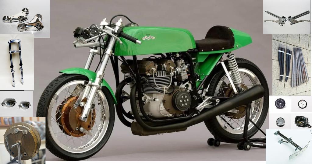 TROMMELREM Clasic racer caferacer, Motoren, Onderdelen | Oldtimers, Ophalen, Nieuw